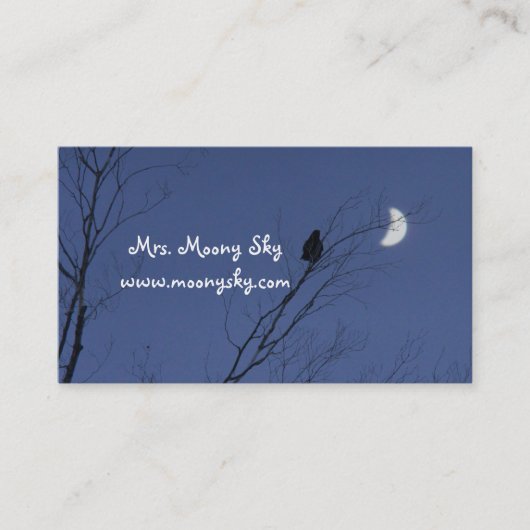 Carte De Visite Ciel nocturne Crescent Moon (Devant)