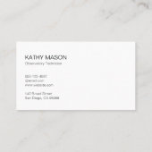 Carte De Visite Ciel nocturne | Étoiles (Dos)