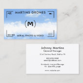 Carte De Visite Ciel nuages objectif caméra (Devant / Derrière)