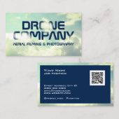 Carte De Visite Ciel nuages texte en gras inspiré du vol  (Devant / Derrière)