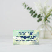 Carte De Visite Ciel nuages texte en gras inspiré du vol  (Debout devant)