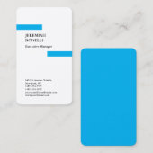 Carte De Visite Ciel professionnel bleu blanc moderne soie premium (Devant / Derrière)