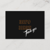 Carte De Visite ciel sombre barbare (Dos)