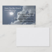 Carte De Visite Ciel Sun de pasteur d'église chrétienne (Devant / Derrière)