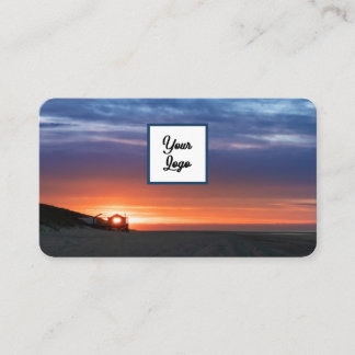 Carte De Visite Ciel vibrant plage coucher de soleil agence de voy