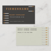 Carte De Visite Cigarettes (Devant / Derrière)