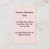 Carte De Visite Cils de photo de script noir rose minimal blush (Dos)