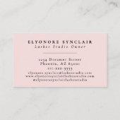 Carte De Visite Cils écriture Noir Rose Blush (Dos)