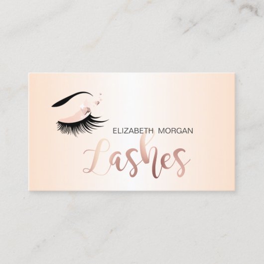 Carte De Visite Cils Élégants Modernes Professionnels (Devant)