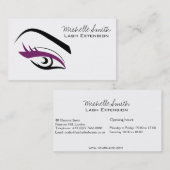 Carte De Visite cils longs de l'oeil pourpre Icône d'extension Las (Devant / Derrière)