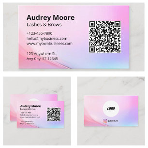 Carte De Visite Cils Modernes Féminins Sourcils Tech de Cils