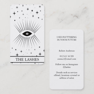 Carte De Visite Cils Modernes Tarot Celeste Eye Noir