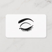Carte De Visite Cils Noir Paupières Beauté Cil (Devant)
