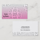 Carte De Visite Cils Rose Motif (Devant / Derrière)