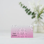 Carte De Visite Cils Rose Motif (Debout devant)