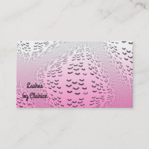 Carte De Visite Cils Rose Motif