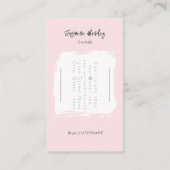 Carte De Visite Cils Rouge Gercé Rose Chic Professionnel (Dos)