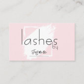 Carte De Visite Cils Rouge Gercé Rose Chic Professionnel (Devant)
