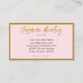 Carte De Visite Cils Rouge Rose Professionnel Élégant Simple (Dos)