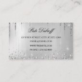 Carte De Visite Cils & Sourcils Microblading Paillettes Rose et Ar (Dos)