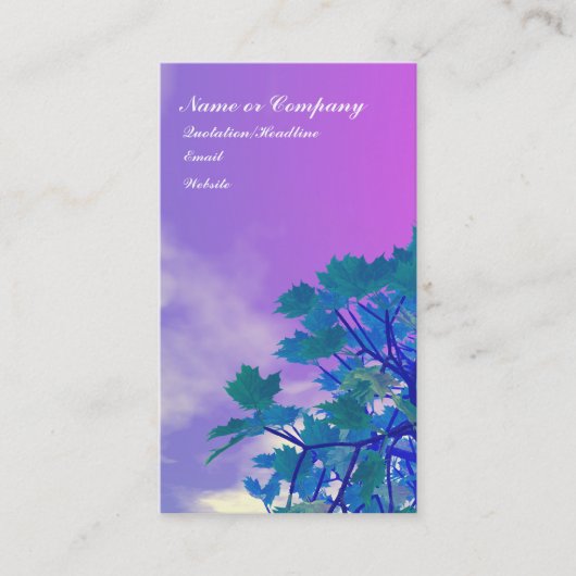 Carte De Visite Cime d'arbre (Devant)