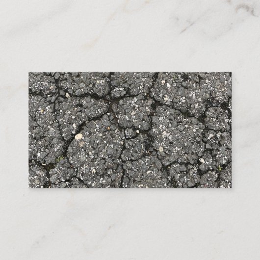 Carte De Visite Ciment de pavage de rue d'asphalte noir (Devant)
