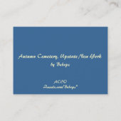 Carte De Visite Cimetière dans l'ATC d'automne (Dos)