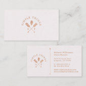 Carte De Visite Cimetière et monogramme féminin Bohême Arrow (Devant / Derrière)