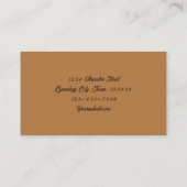 Carte De Visite Cimetière généalogique Automne (Dos)