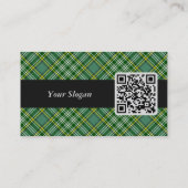 Carte De Visite Cimier de lion Clan Currie sur Tartan (Dos)