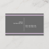 Carte De Visite Cinéaste gris, blanc, violet de chardon (Dos)