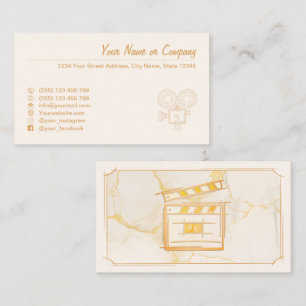 Carte De Visite cinéaste, producteur de films, réalisateur, acteur