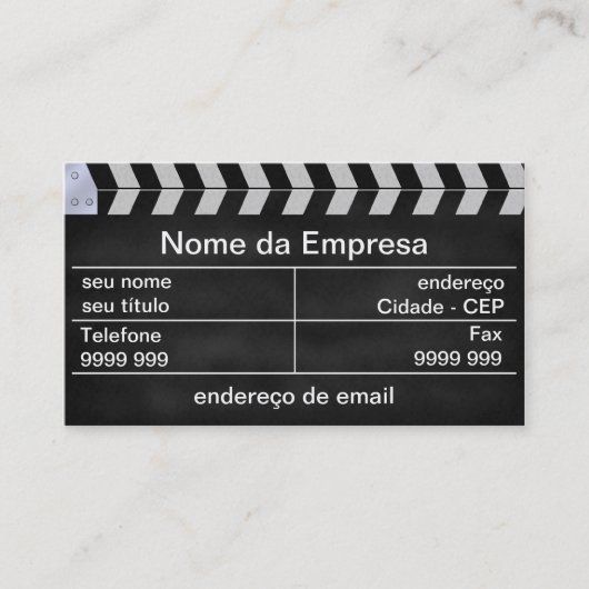 Carte De Visite cinema clap (Devant)