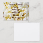 Carte De Visite Cinéma Popcorn (Devant / Derrière)