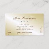 Carte De Visite Cinnamon élégant Brown bijoux étincelants Monogram (Dos)