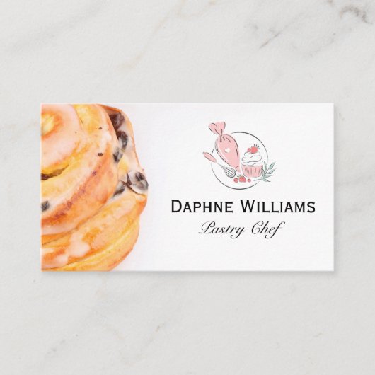 Carte De Visite Cinnamon Roll | Pastry Bag | Chef (Devant)