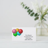 Carte De Visite Cinq ballons d'anniversaire (Debout devant)