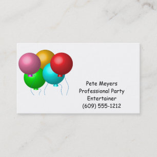 Carte De Visite Cinq ballons d'anniversaire