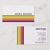 Carte De Visite Cinq bandes - Couleurs 03 (Devant / Derrière)