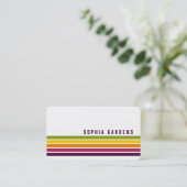 Carte De Visite Cinq bandes - Couleurs 03 (Debout devant)