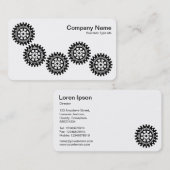 Carte De Visite Cinq engrenages II - noir et blanc (Devant / Derrière)