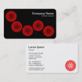 Carte De Visite Cinq engrenages II - rouge et noir (Devant / Derrière)