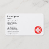 Carte De Visite Cinq engrenages II - rouge et noir (Dos)