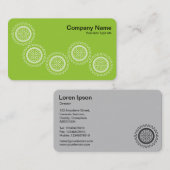 Carte De Visite Cinq engrenages - Martian Green - Grey Back (Devant / Derrière)