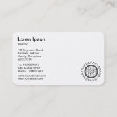 Carte De Visite Cinq engrenages - noir et blanc (Dos)