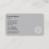 Carte De Visite Cinq engrenages - orange et blanc - gris retour (Dos)