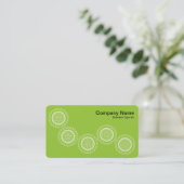 Carte De Visite Cinq engrenages - Vert martien - Dos gris (Debout devant)