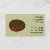 Carte De Visite Cinq petits oiseaux - Gris-Verts (Dos)