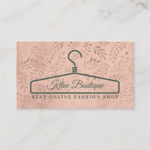 Carte De Visite Cintre de couture botanique féminin