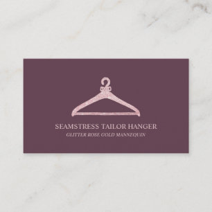 Carte De Visite Cintre de tailleur couturière bordeaux